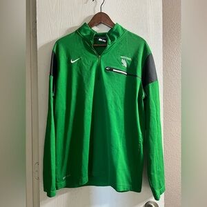 Nike North Texas Mean Green Dri Fit Quarter Zip Pullover Men Sz  Large